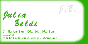 julia beldi business card